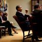 Obama Tilts His Chair