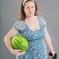 Woman With Watermelon And Gun