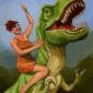 Palin Riding A Dinosaur