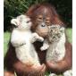 Orangutan Holding Tiger Cubs