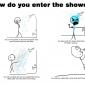 Entering The Shower