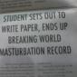 Breaking Masturbation Record