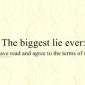 World's biggest lie