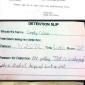 Detention Slips