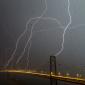 The Bay Bridge Gets A Bit of Lightning