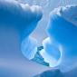 Blue Ice Cave in Antarctica