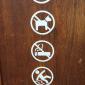 No food. No dogs. No smoking...