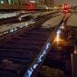 Railroad keeps track switches from freezing