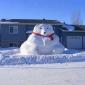 Giant Polar Bear Snowman