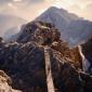 Amazing bridge in the Italian Dolomites