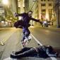 Heath Ledger Skateboarding Over Christian Bale