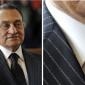 Hosni Mubarak's pinstripe suit spell out his name