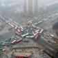 Traffic lights failed at an intersection in China