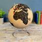 A globe made of cork