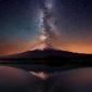 Milky Way behind Mt. Fuji, Japan