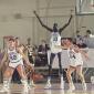 Manute Bol playing defense in 1984