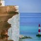 Cliffs and lighthouse