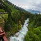 Train in Skagway, Alaska going into the Yukon